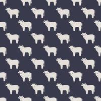 Seamless pattern of bull. Domestic animals on colorful background. Vector illustration for textile.