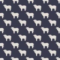 Seamless pattern of bull. Domestic animals on colorful background. Vector illustration for textile.