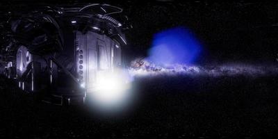 grande nave madre aliena. vr 360 realtà virtuale video