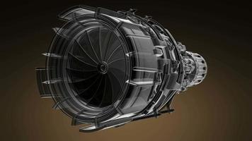 Rotate Jet Engine Turbine video