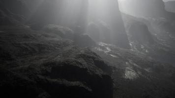 View of the himalayan peak in deep fog video