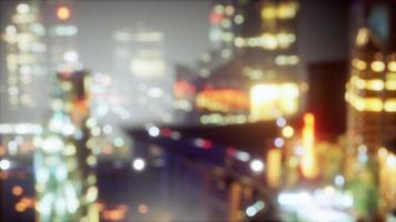 defocused bokeh of cityscape at twilight time
