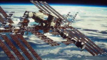 International Space Station. Elements of this image furnished by NASA video