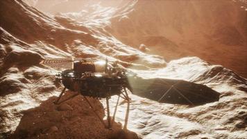 Insight Mars exploring the surface of red planet video