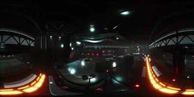 vr360 view of spaceship interior video