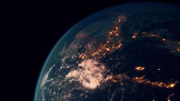 Beautiful space view of the Earth with cloud formation video