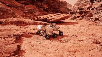 Mars Rover Perseverance exploring the red planet. Elements furnished by NASA. video