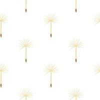 Hand drawn cute isolated seamless pattern with dandelion flower print on white background. vector