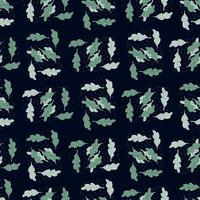 Oak leaf seamless pattern. Plant background. vector