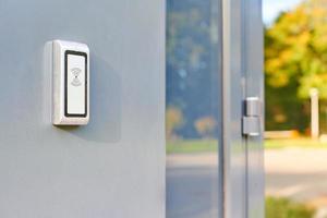 RFID reader by office door, employees only access by RFID key card, lock and key control system photo