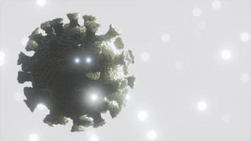 partícula de covid-19 coronavirus rotar video