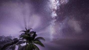 Milky Way Galaxy over Tropical Rainforest. video