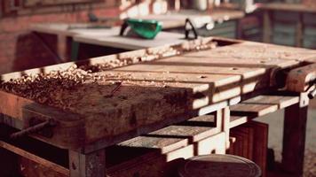 ferramentas de carpinteiros enferrujados à moda antiga