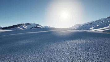 Snow covered volcanic crater in Iceland video