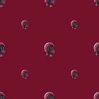 Seamless pattern Turkey red background. Texture of farm bird for any purpose. vector