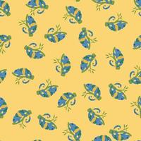 Chameleon seamless pattern. Background of tropical lizard. vector