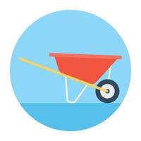 Trendy Wheelbarrow Concepts vector