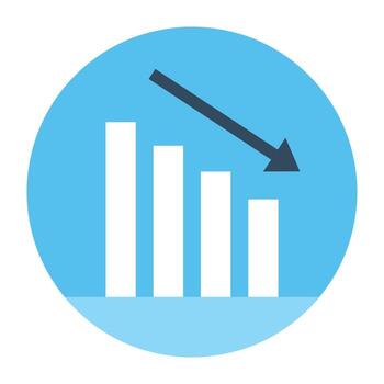 Declining Bar Chart vector