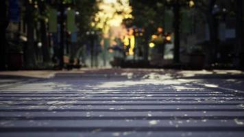 attraversamento pedonale sulla strada per sicurezza quando le persone che camminano attraversano la strada video