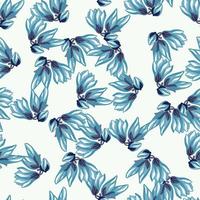Magnolia seamless pattern. Romantic flower background. vector