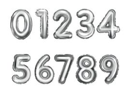 Realistic Balloon Numbers vector