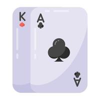 una tarjeta de club para casino, icono plano vector