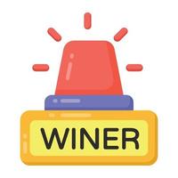 A winner alert icon in flat editable design vector