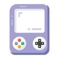 Hand gadget, handheld game editable icon of gaming vector