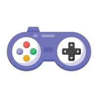 un gamepad para el manejo del juego, icono plano vector