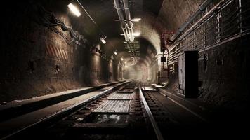 empty railway tunnel near the underground railway station video