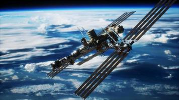 International Space Station. Elements of this image furnished by NASA video