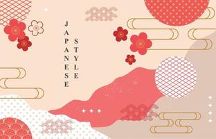 Japanese Background Element vector