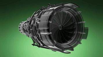 Rotate Jet Engine Turbine video