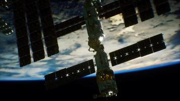 International Space Station. Elements of this image furnished by NASA video