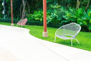 bench decoration in garden park photo