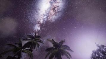 Milky Way Galaxy over Tropical Rainforest. video