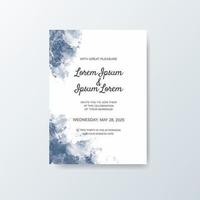 Wedding invitation with abstract watercolor background vector