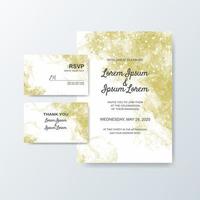 Wedding invitation with abstract watercolor background vector