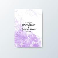 Wedding invitation with abstract watercolor background vector