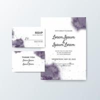 Wedding invitation with abstract watercolor background vector