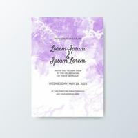 Wedding invitation with abstract watercolor background vector