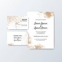 Wedding invitation with abstract watercolor background vector