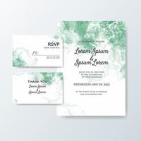 Wedding invitation with abstract watercolor background vector