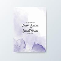 Wedding invitation with abstract watercolor background vector