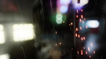 Urban Scene at Rainy Night video