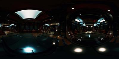 vista vr360 del interior de la nave espacial video