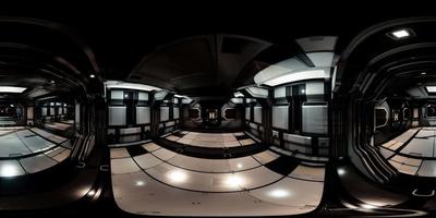 vr360 view of spaceship interior video