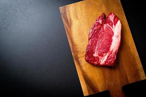fresh raw beef steak photo