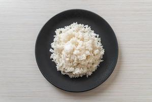 cooked rice on plate photo