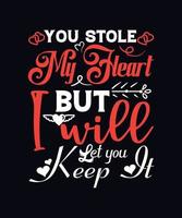 Valentines day t-shirt design template vector